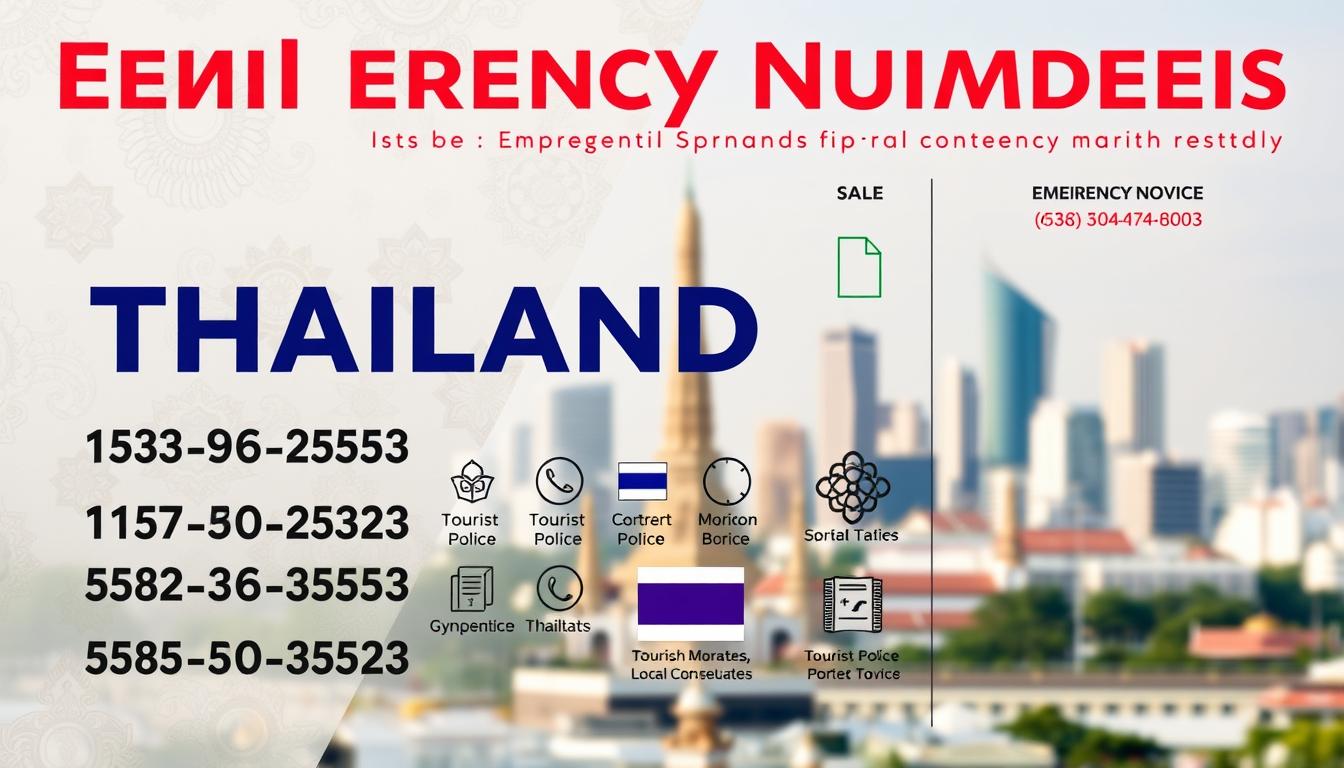 Thailand emergency numbers, tourist police Thailand, UK Consulate,