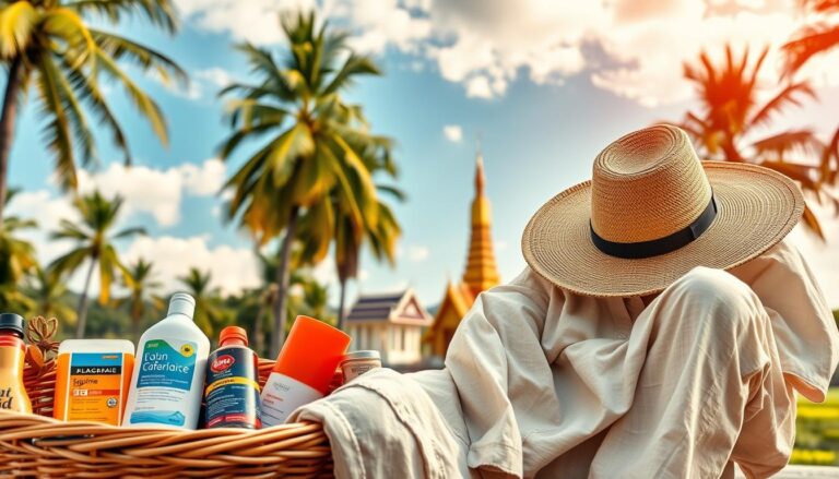 Thailand packing list, clothing, sunscreen, insect repellent, temple dress code,